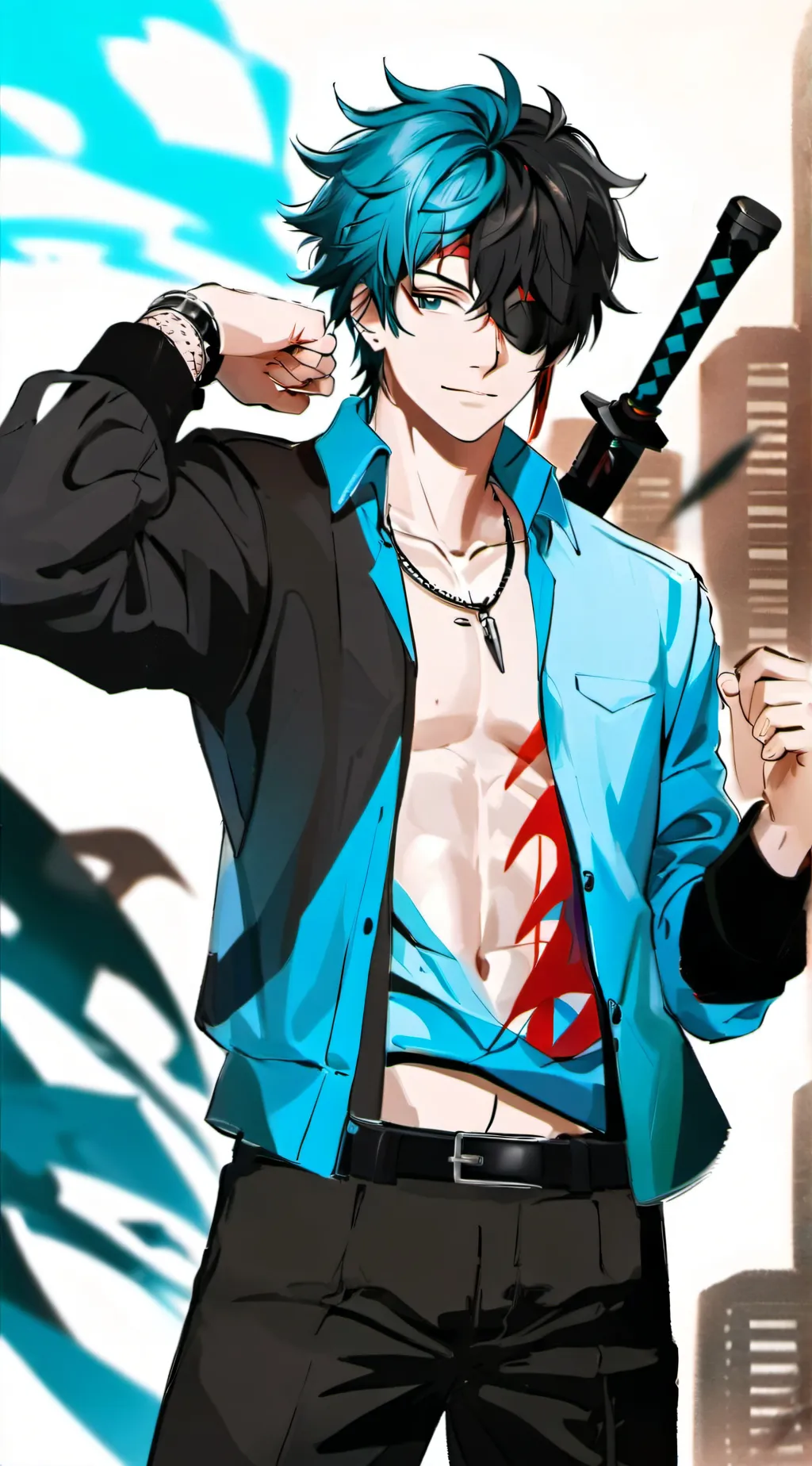 ai character: Demon slayer background