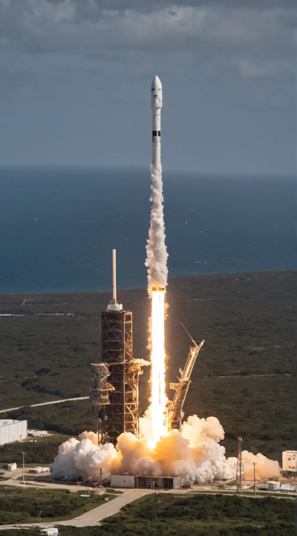 ai character: space x launch background