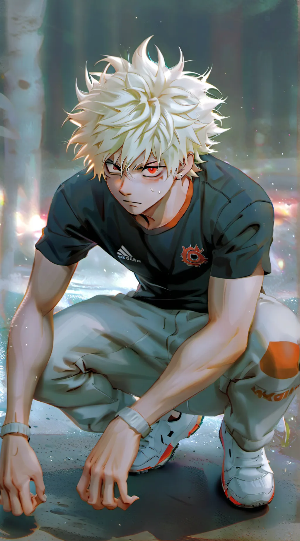 ai character: Katsuki Bakugo background
