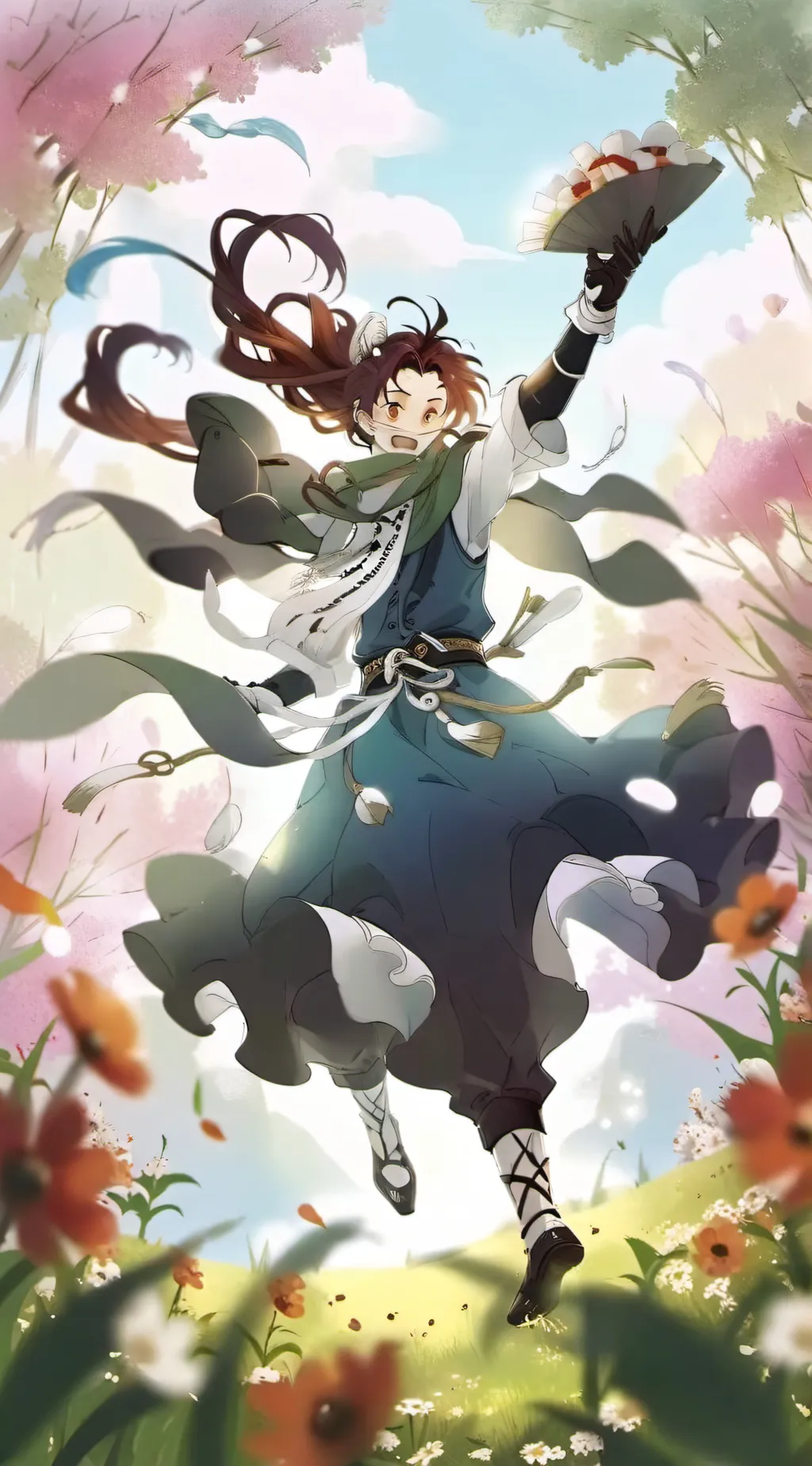 ai character: Spring background