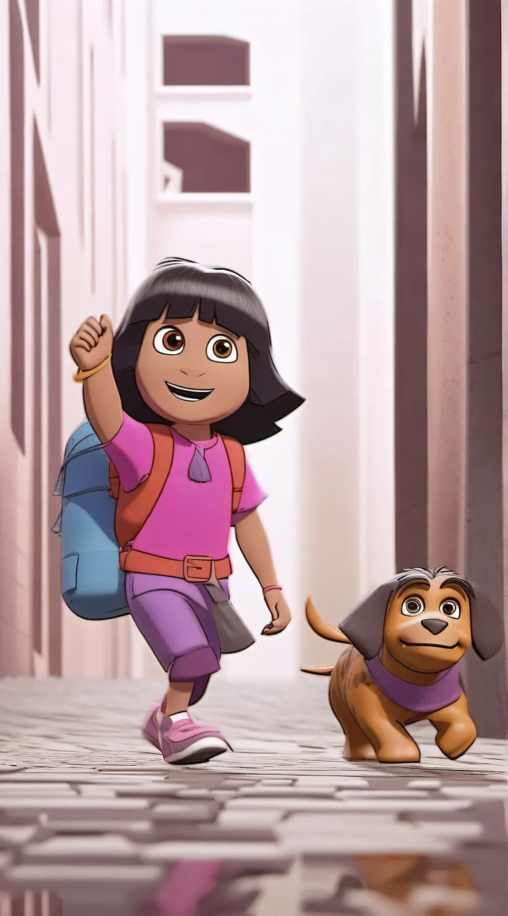 ai character: Dora The Adventure background