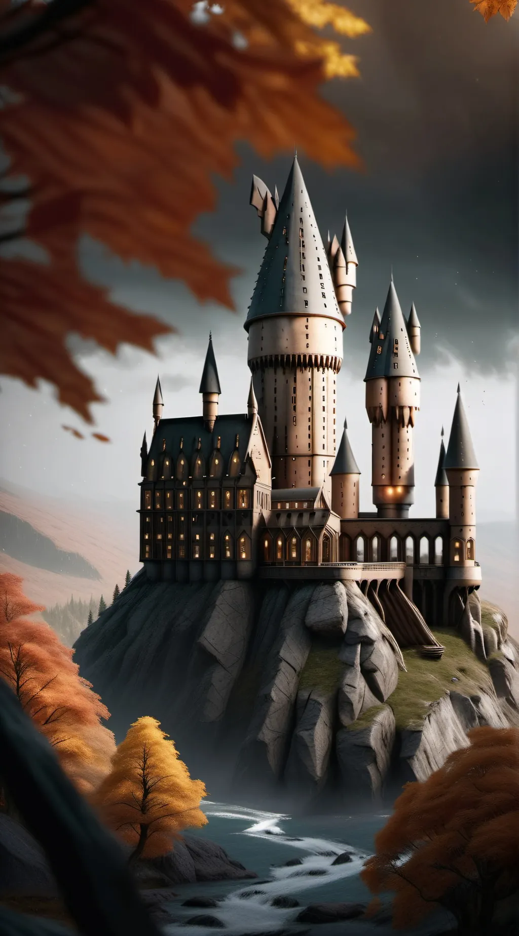 ai character: Hogwarts kitten background