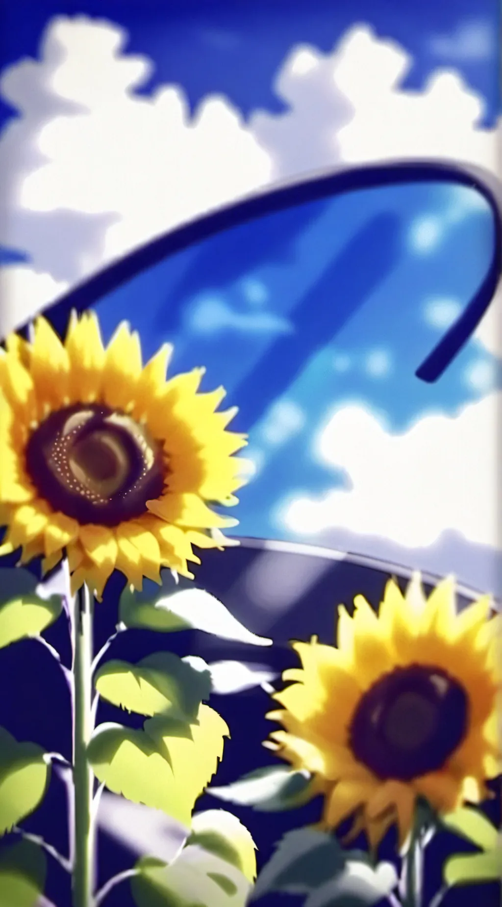 ai character: sunflower background