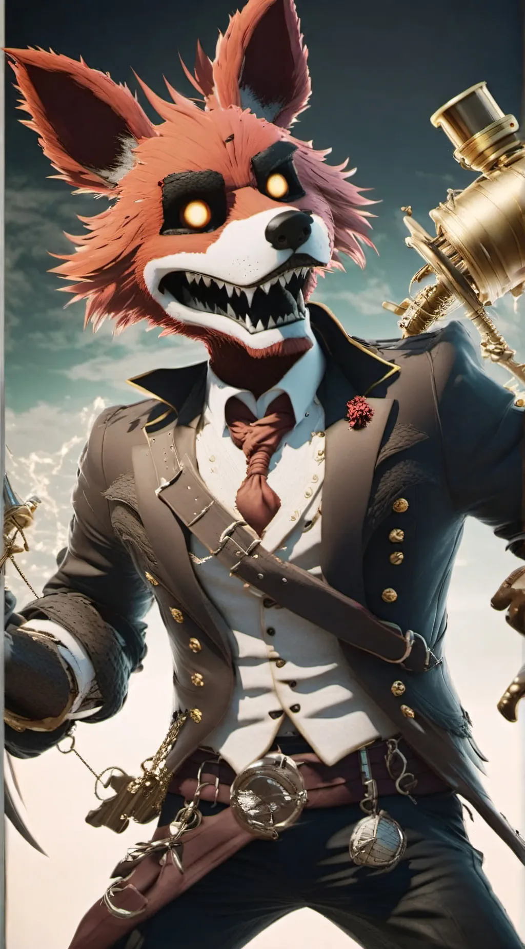 ai character: Foxy the pirate  background