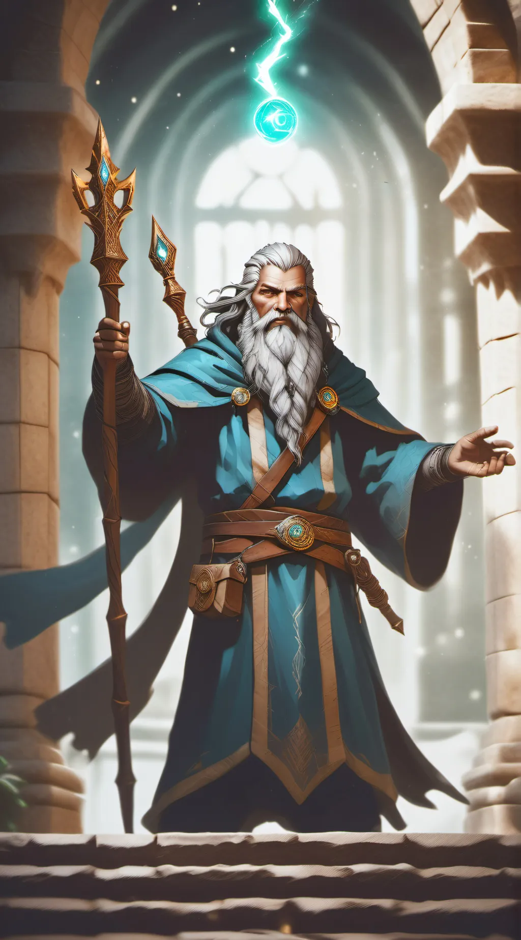 ai character: wizard background