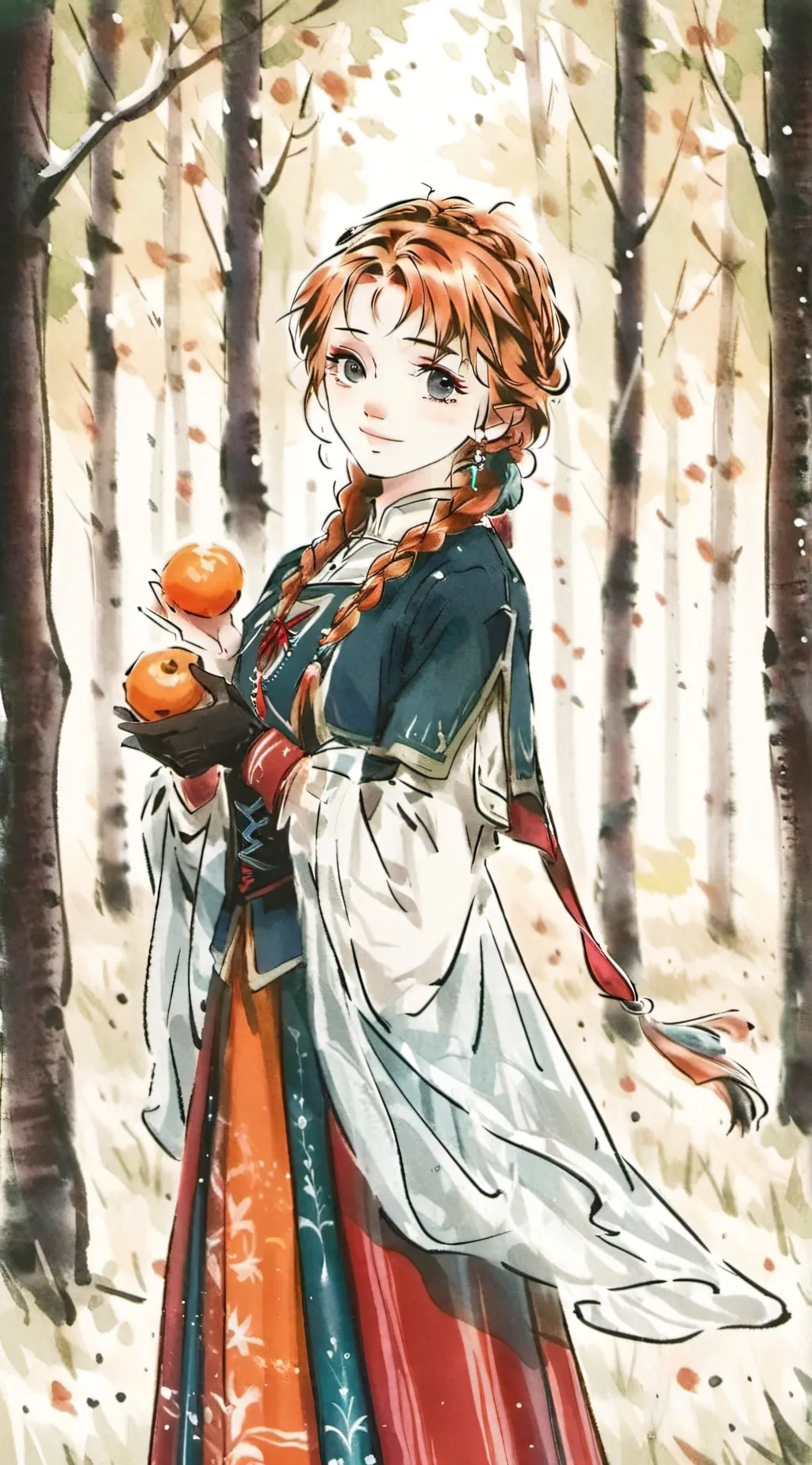 ai character: Annna (frozen)  background