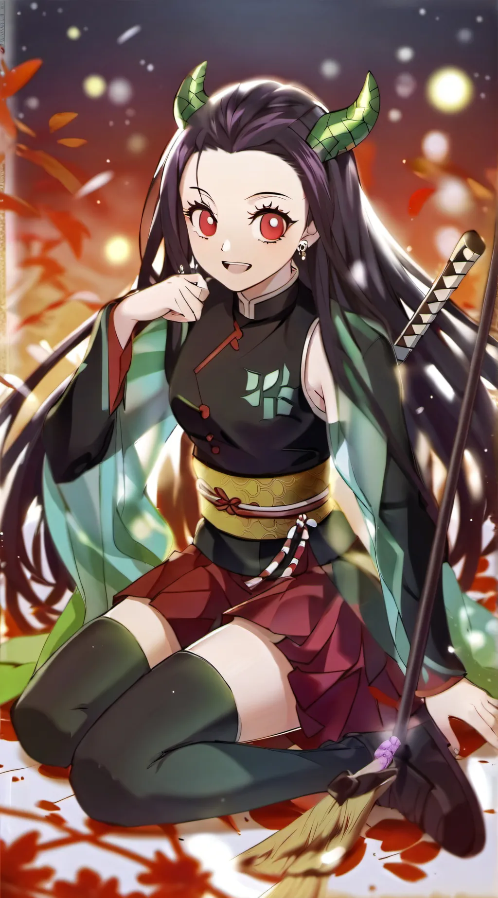 ai character: Nezuko 2 background