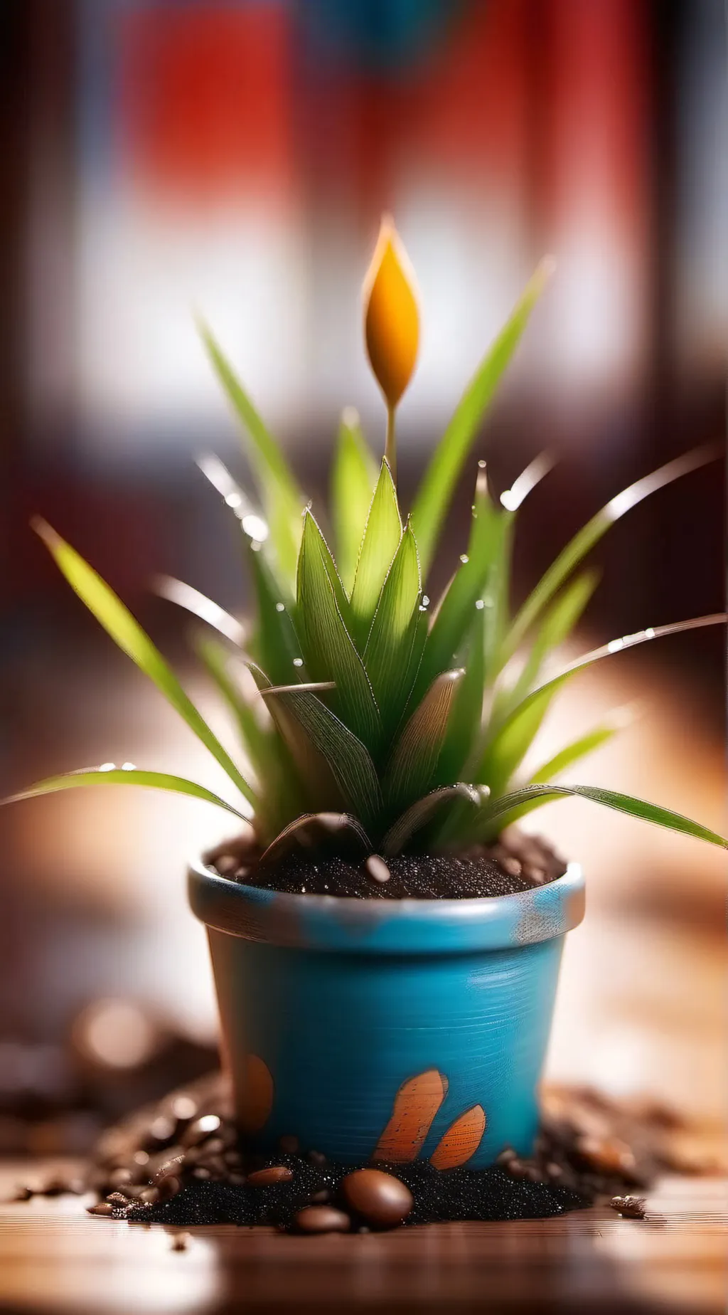 ai character: touch grass background