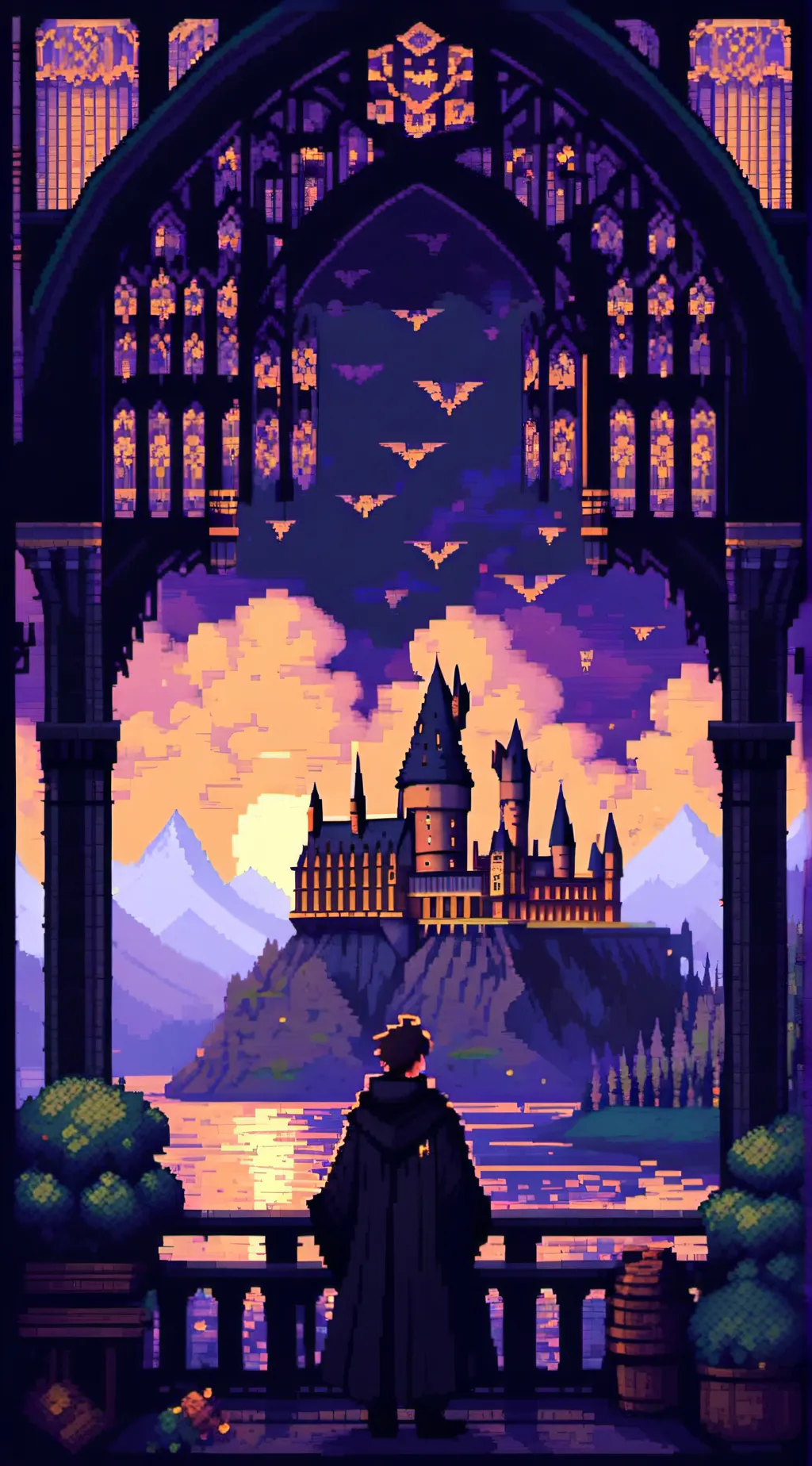 ai character: Hogwarts  background