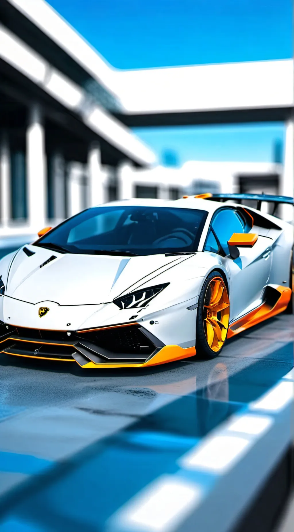 ai character: ￼ Lamborghini background