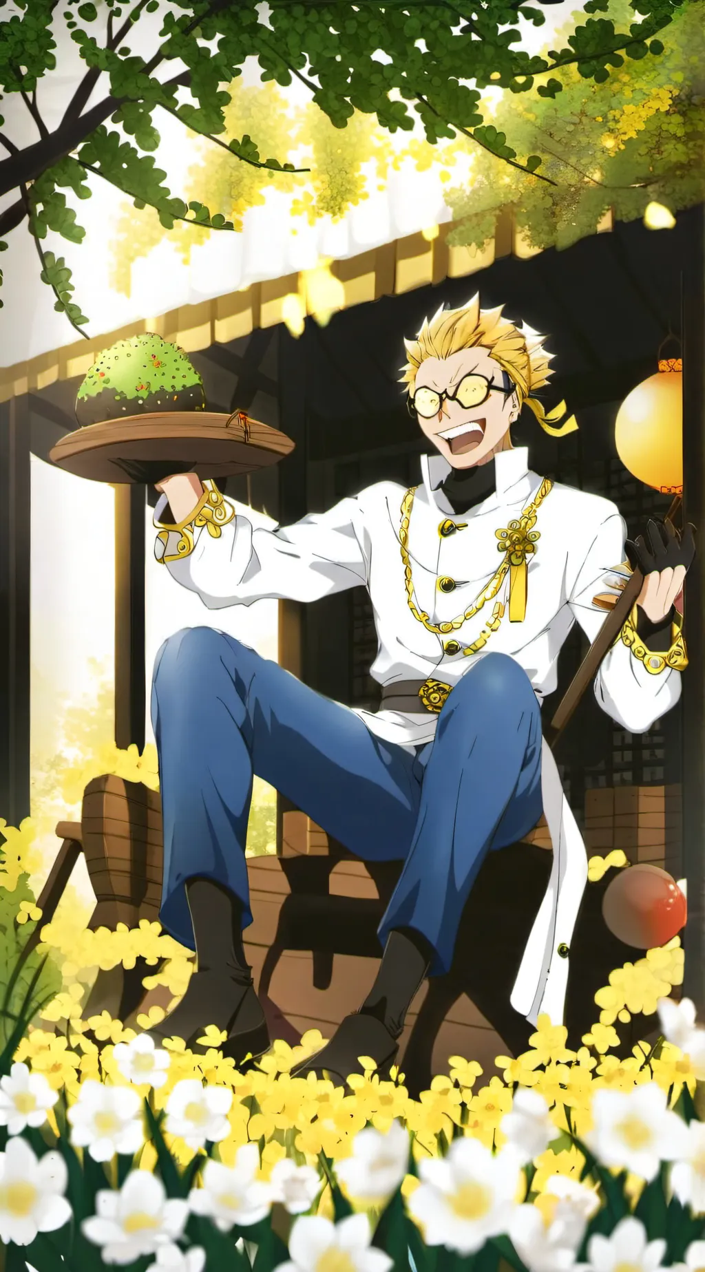 ai character: Present mic's son background