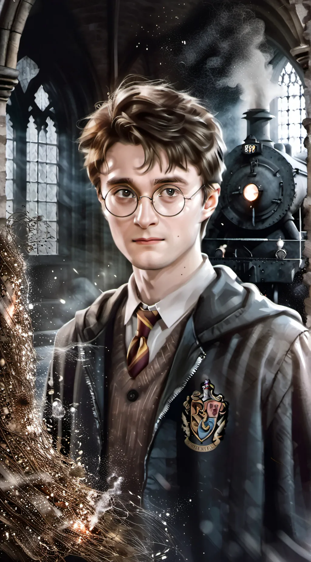 ai character: Harry Potter died  background