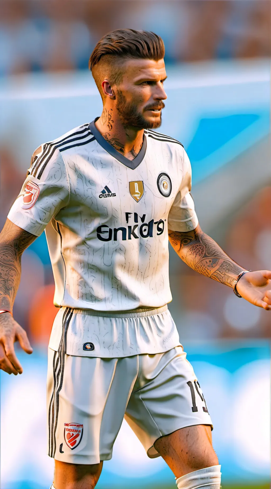 ai character: david Beckham  background