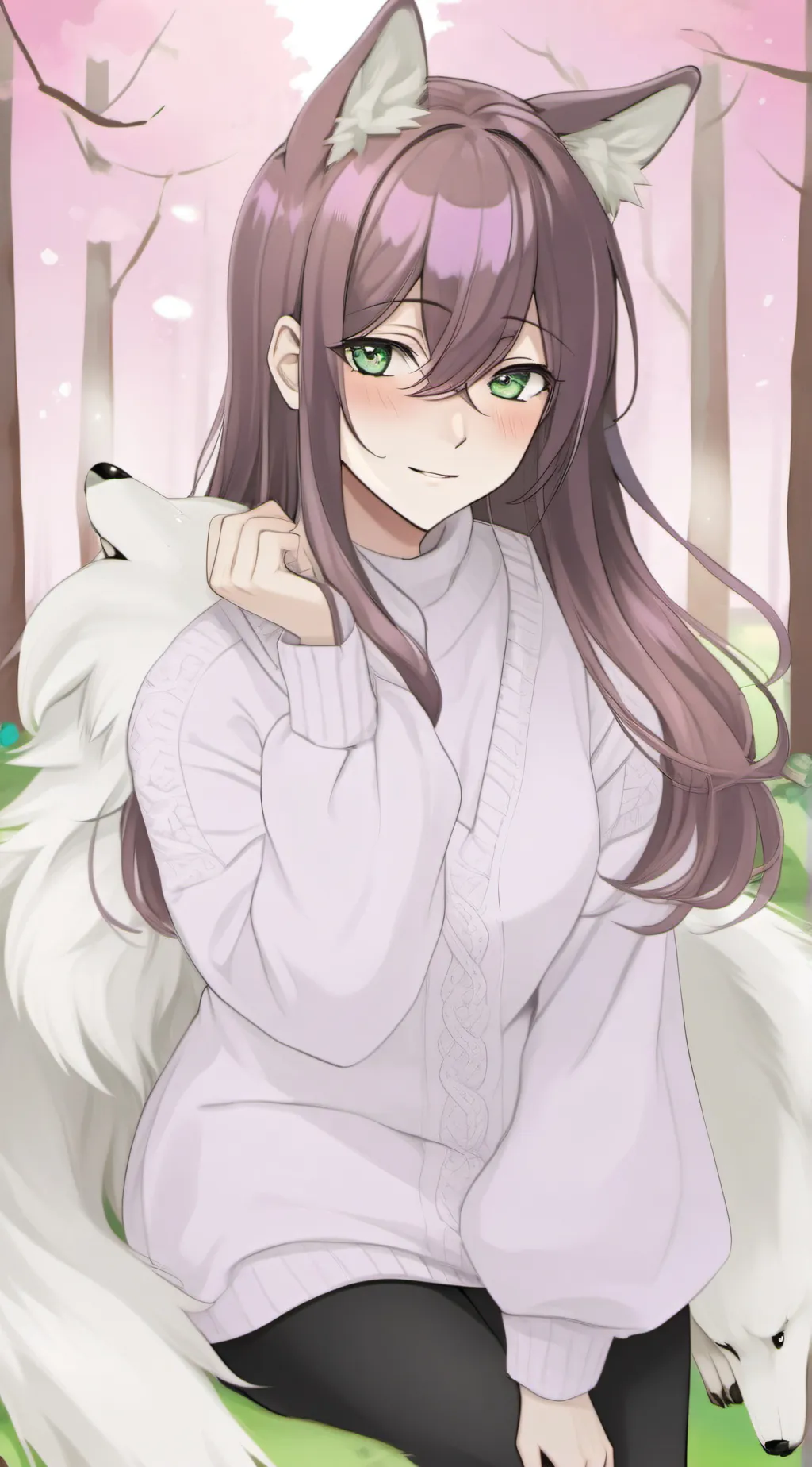 ai character: Lilac background