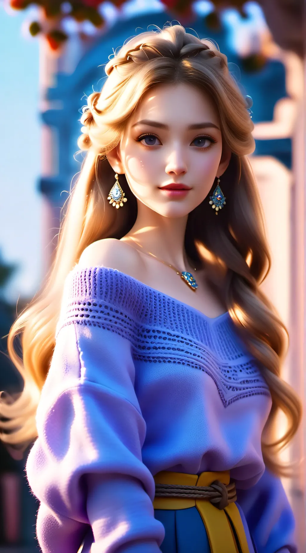ai character: lavender  background
