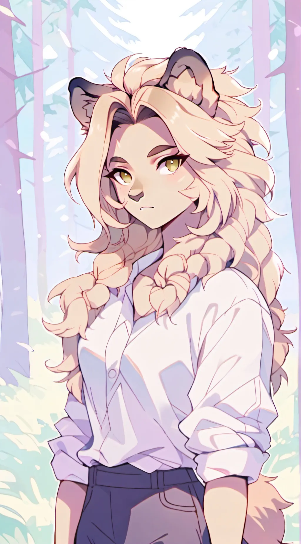 ai character: Female Beast background