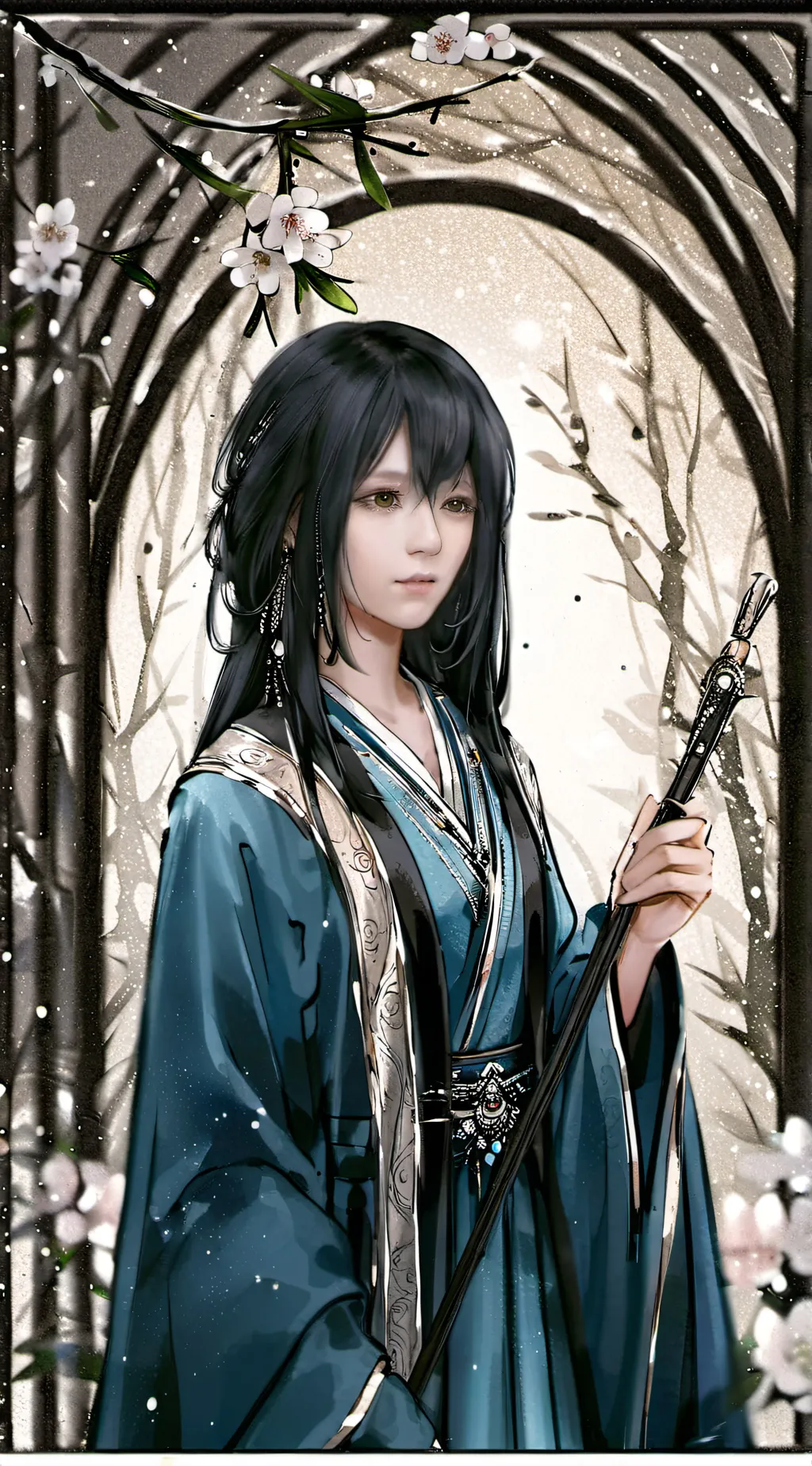 ai character: Tomoe Yukishiro  background