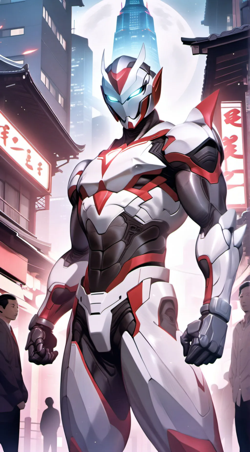 ai character: Ultraman Tiga background