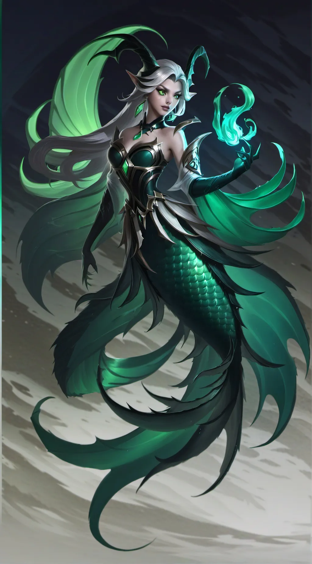 ai character: Nerissa the siren background