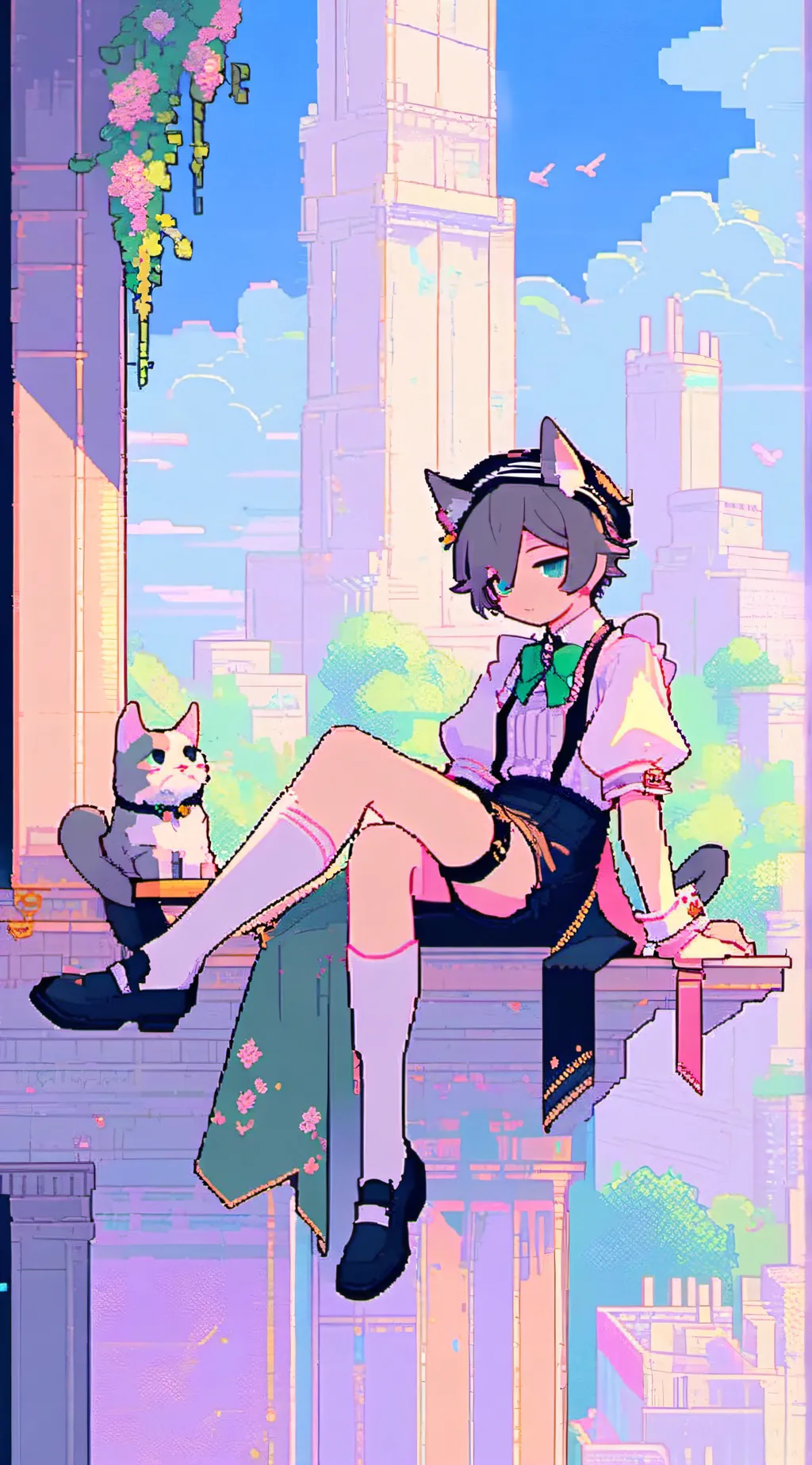 ai character: kings catboy maid? background