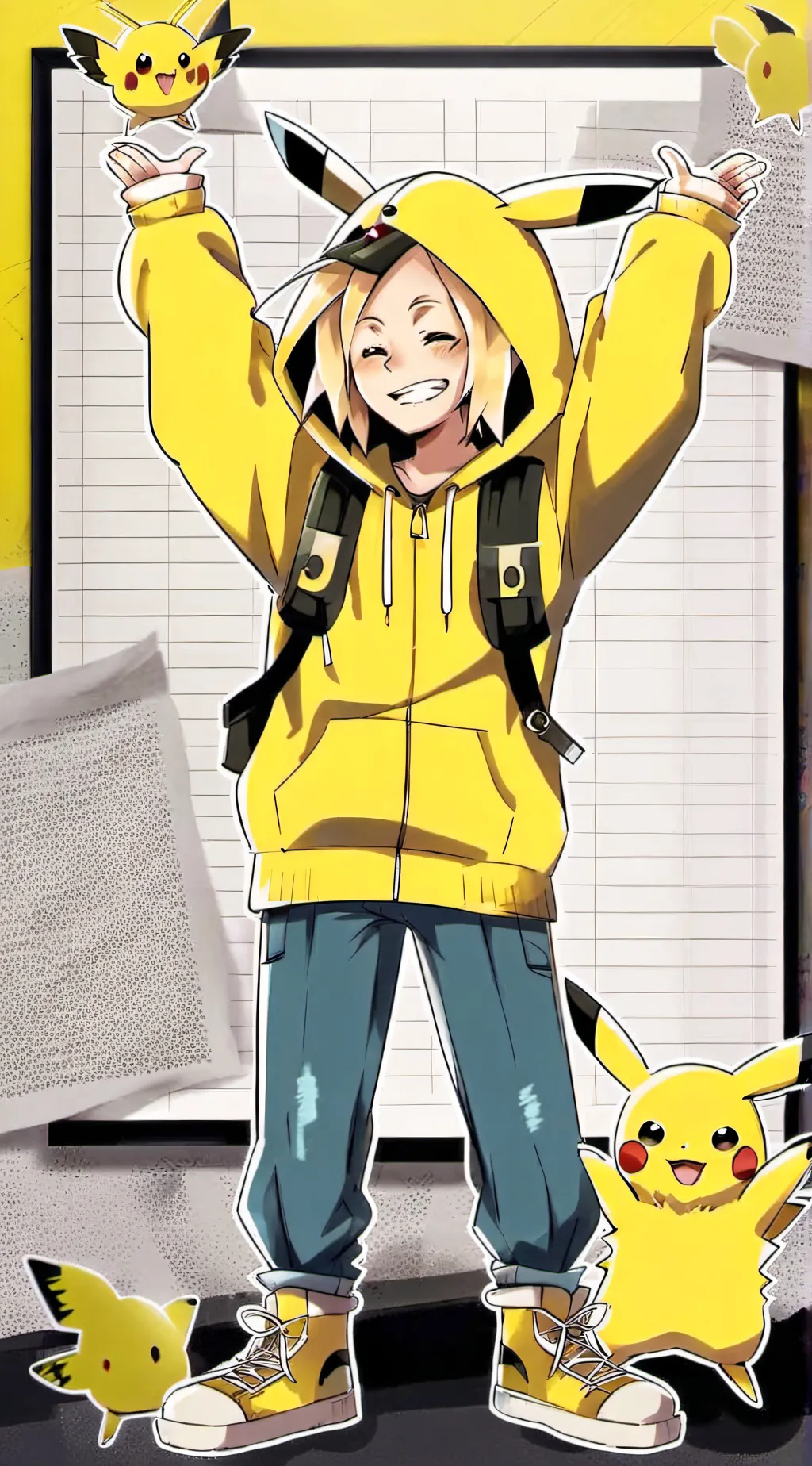 ai character: Denki  background