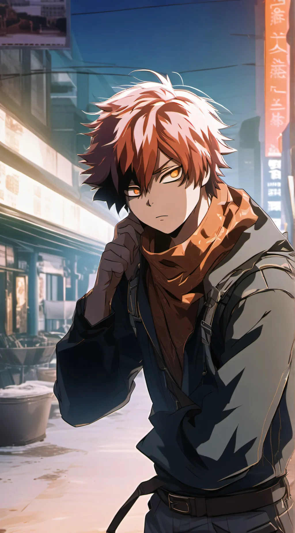ai character: Shoto todoroki background