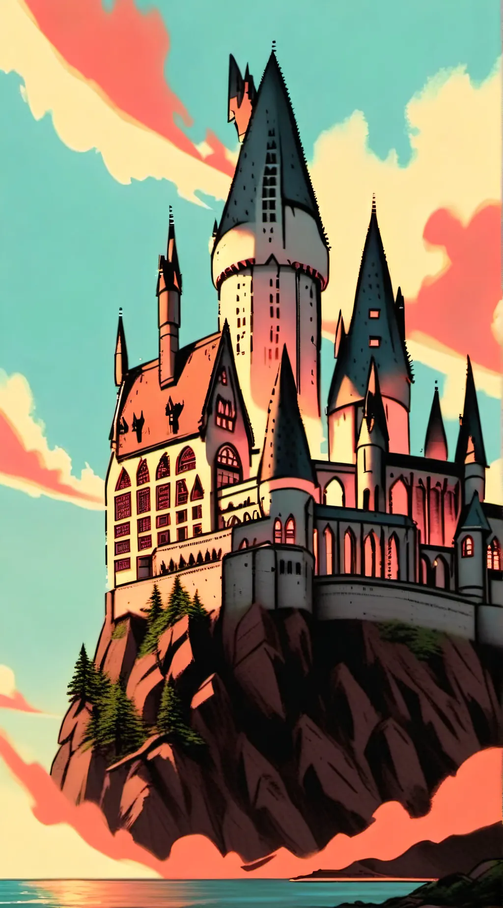 ai character: Hogwarts  background