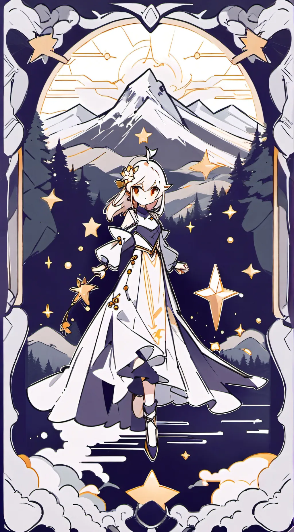 ai character: Heavan background