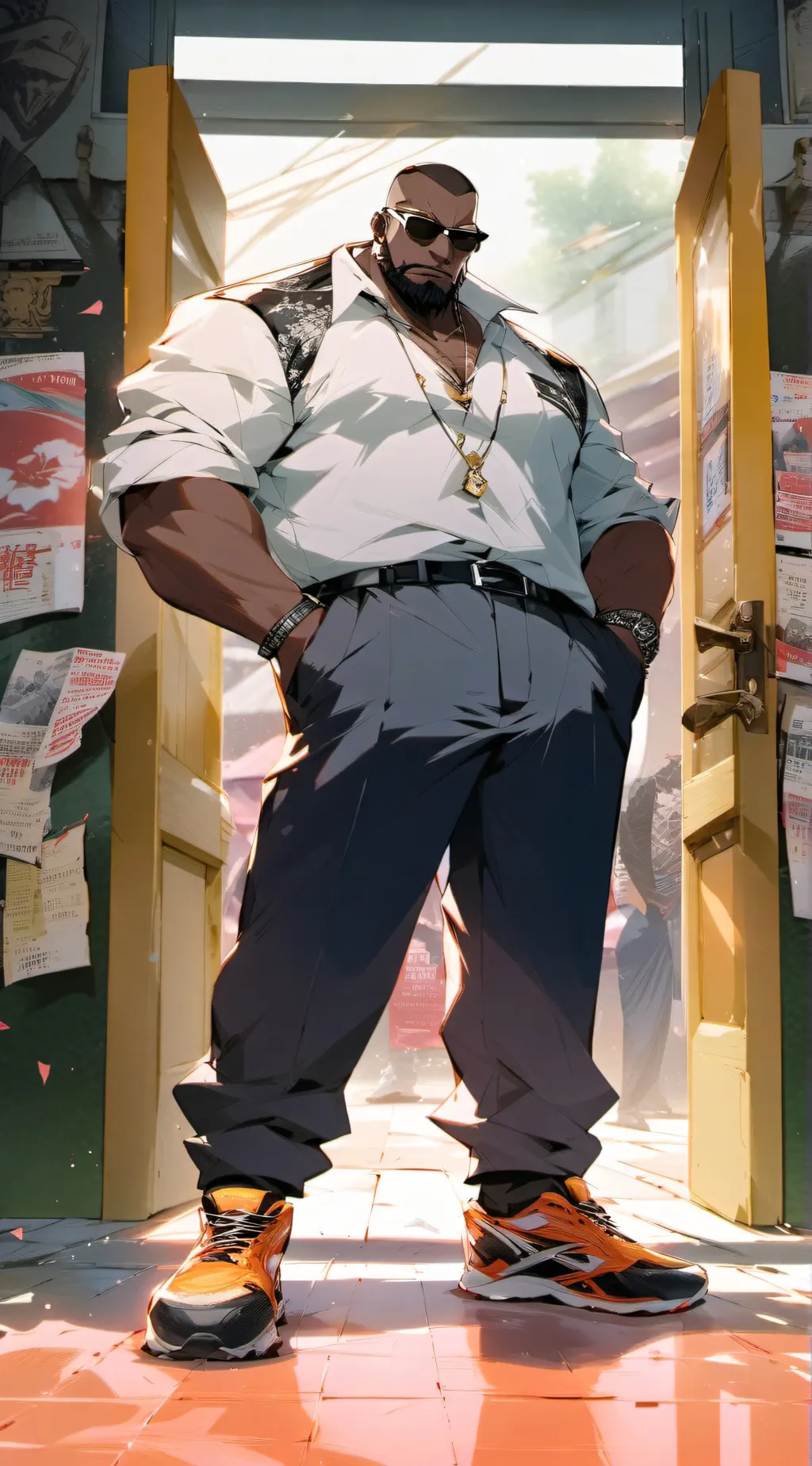 ai character: the wall background
