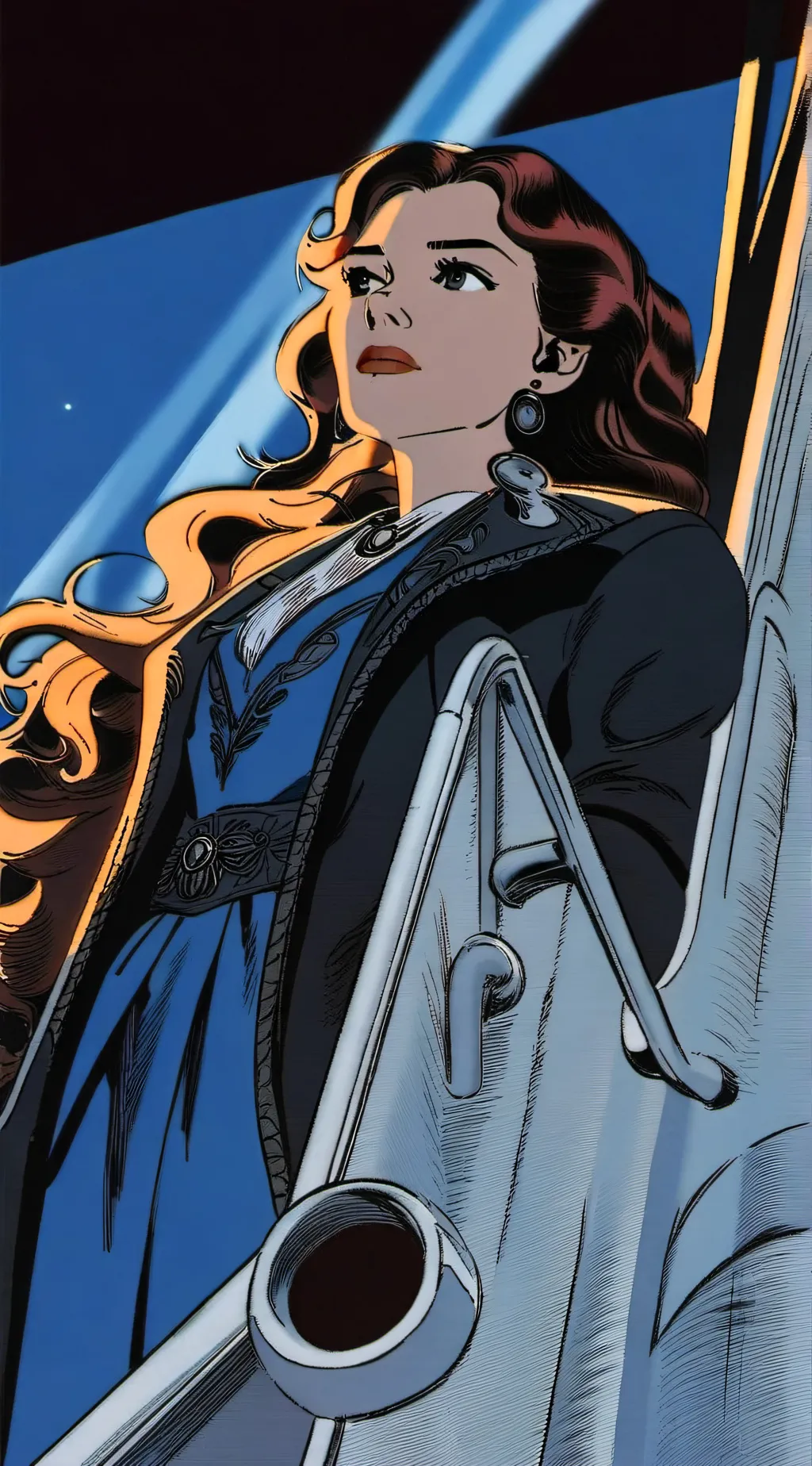 ai character: rose from titanic  background