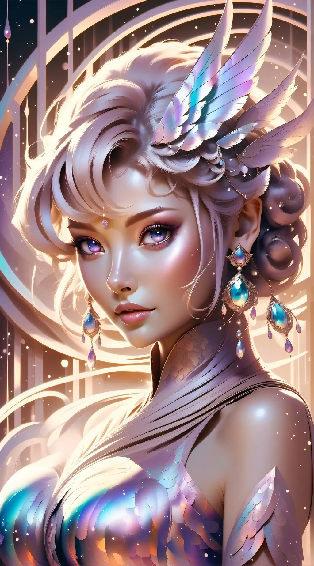 ai character: violet background