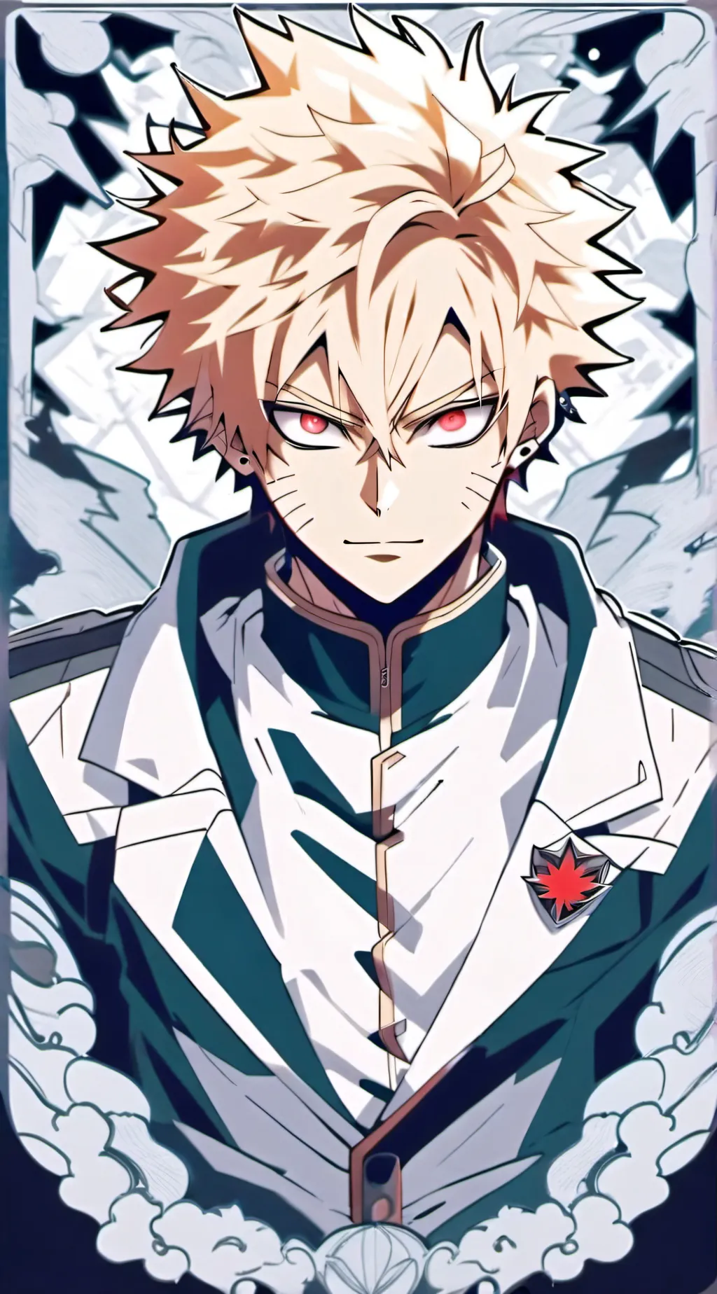 ai character: bakugo from mha background