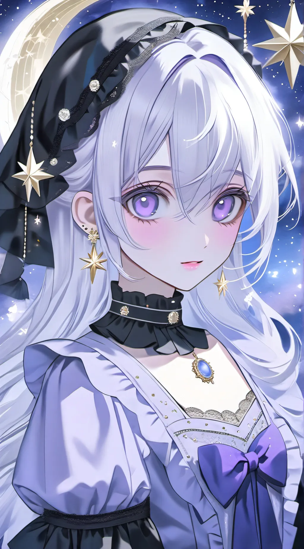 ai character: Moonlight queen background