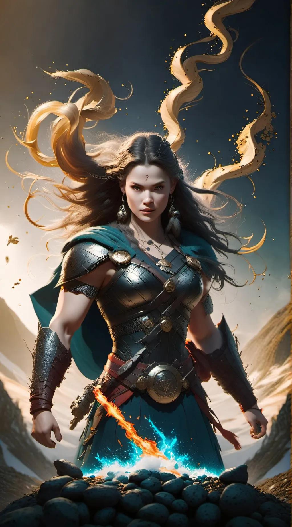 ai character: Thor's daughter  background