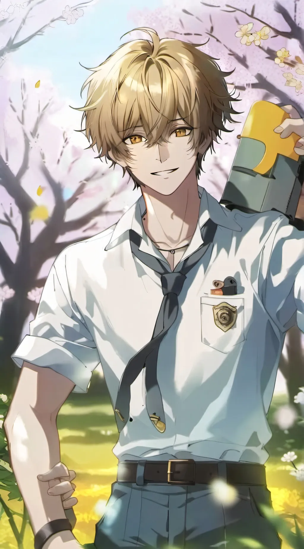 ai character: chainsaw guy background