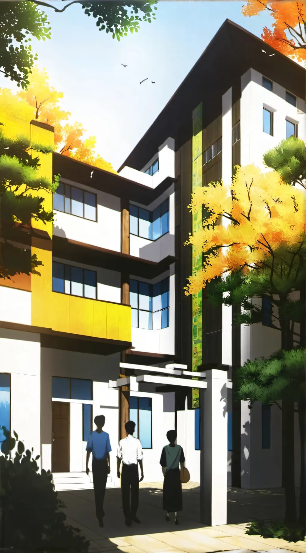 ai character: class 1-A dorms background