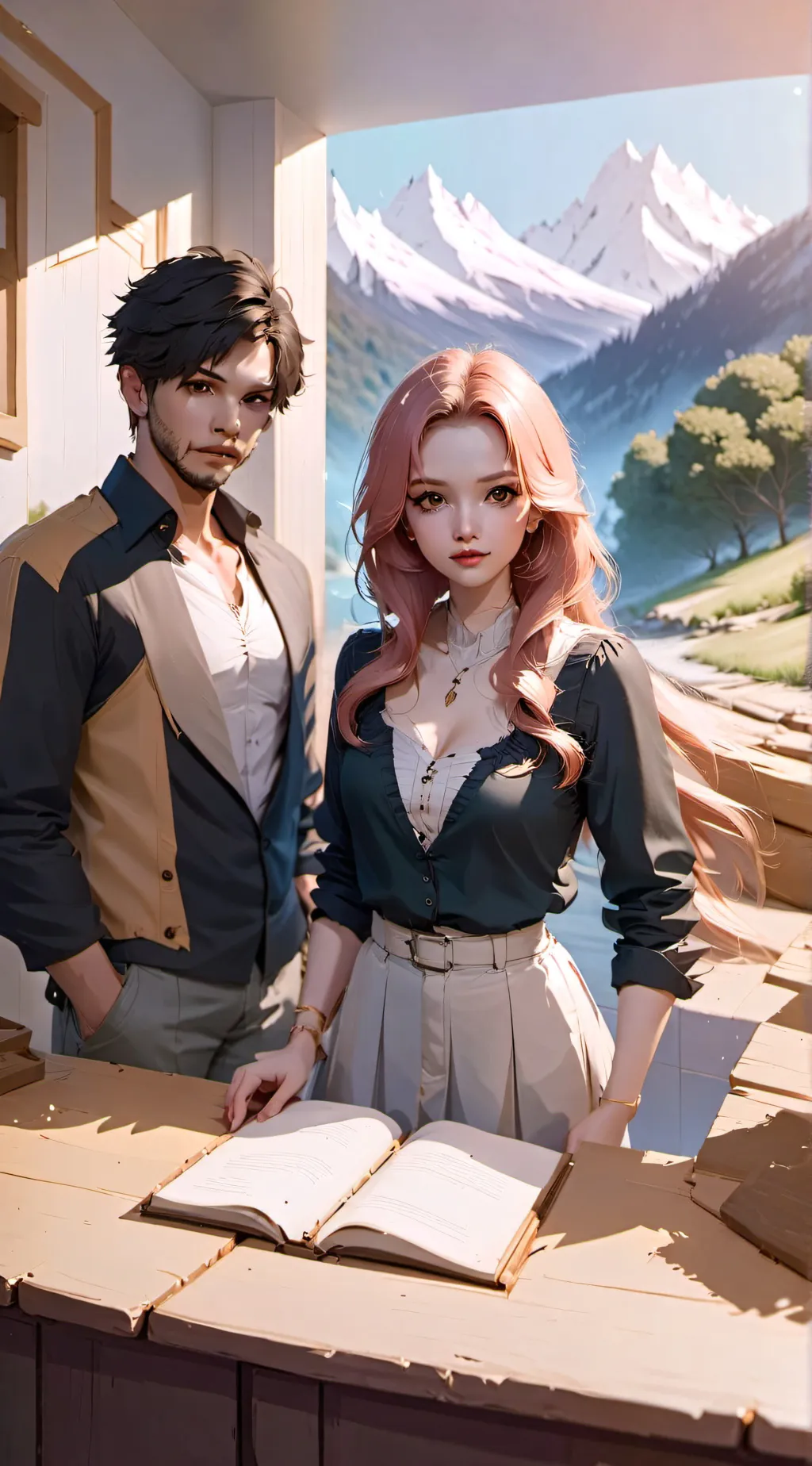 ai character: Miyo  background
