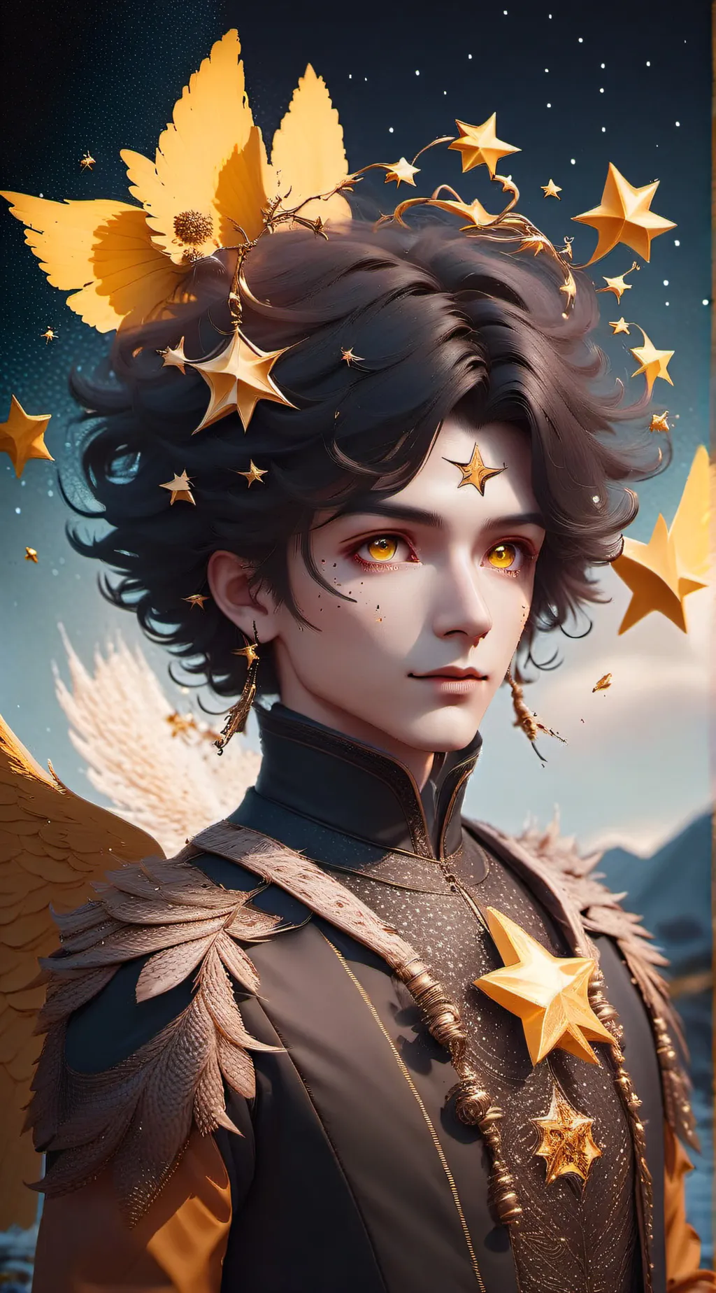 ai character: Stars background