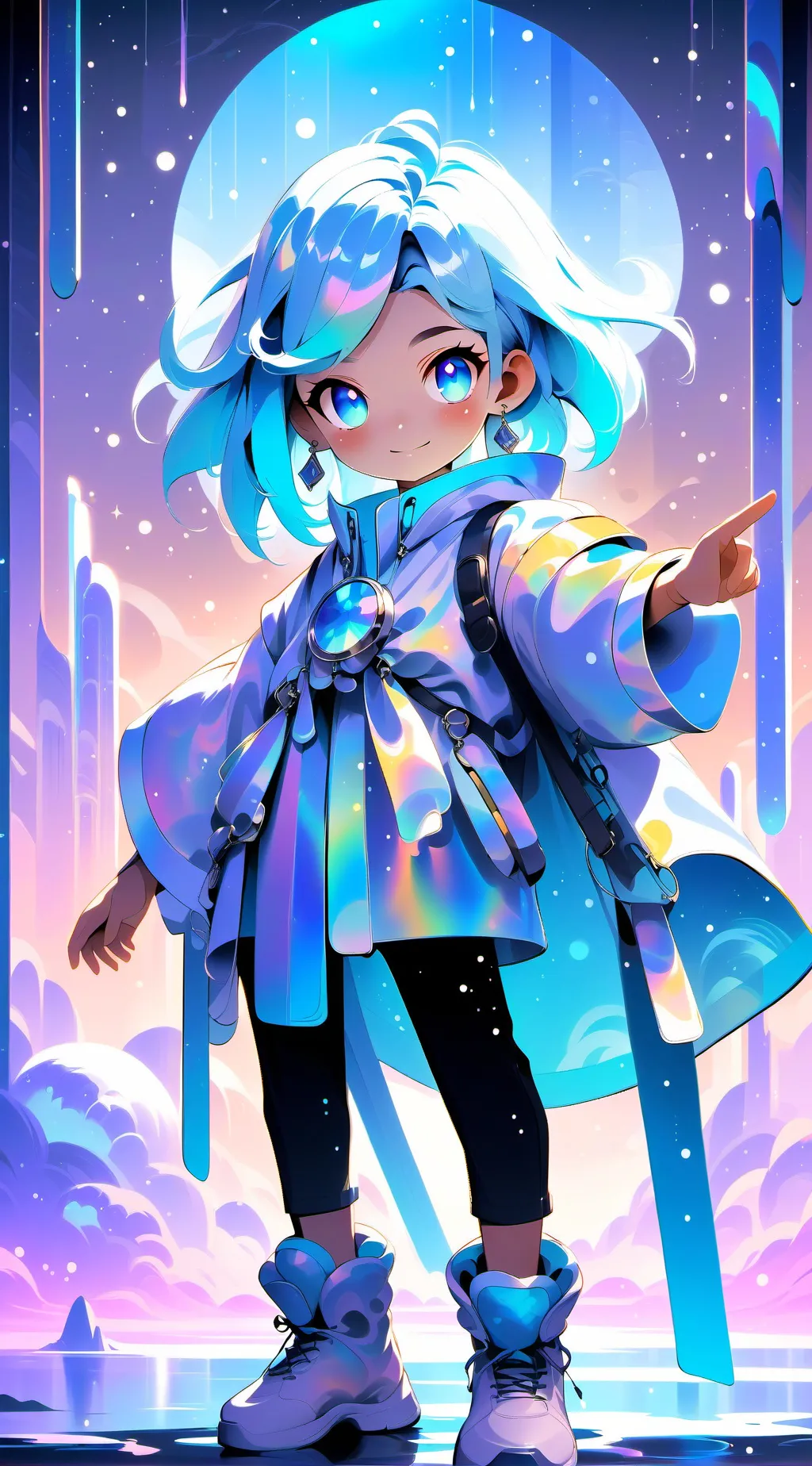 ai character: mishelle but diff background