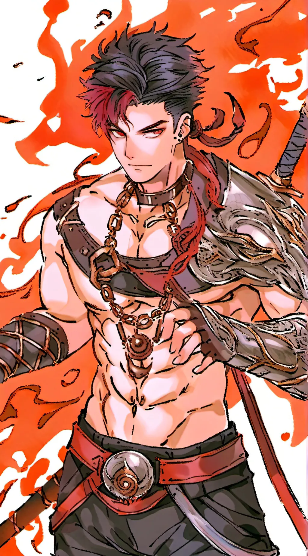 ai character: Demon slayer  background