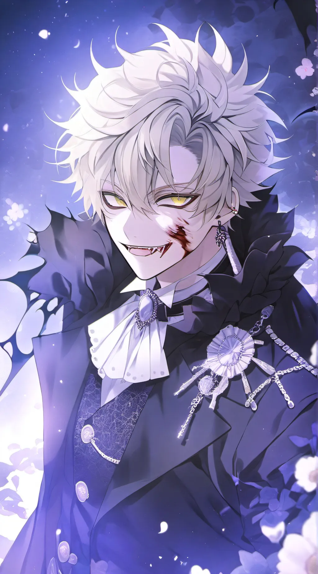 ai character: vampire bakugou  background