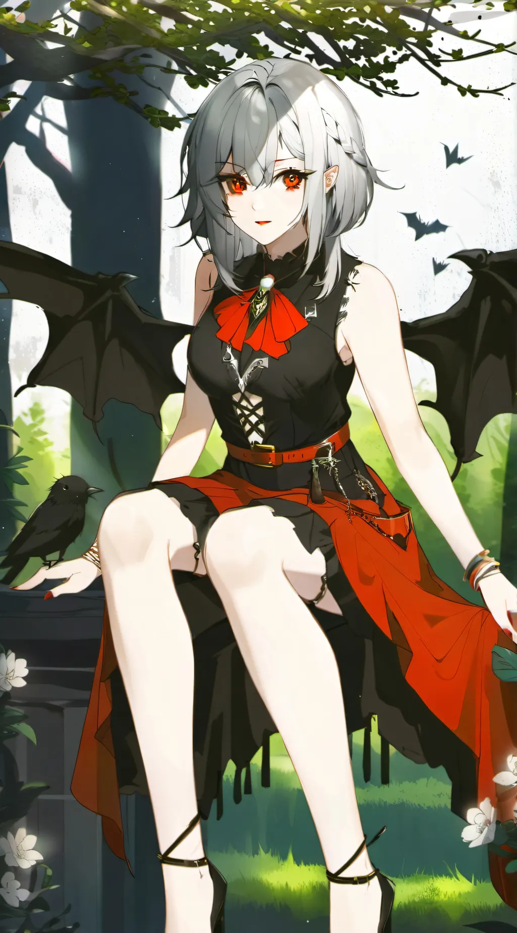 ai character: scarlet background