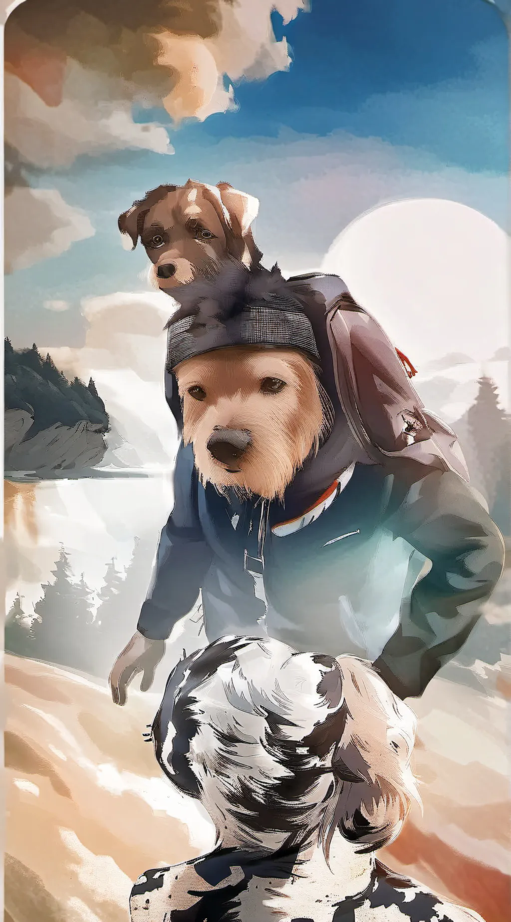 ai character: Benjixscarlett  background