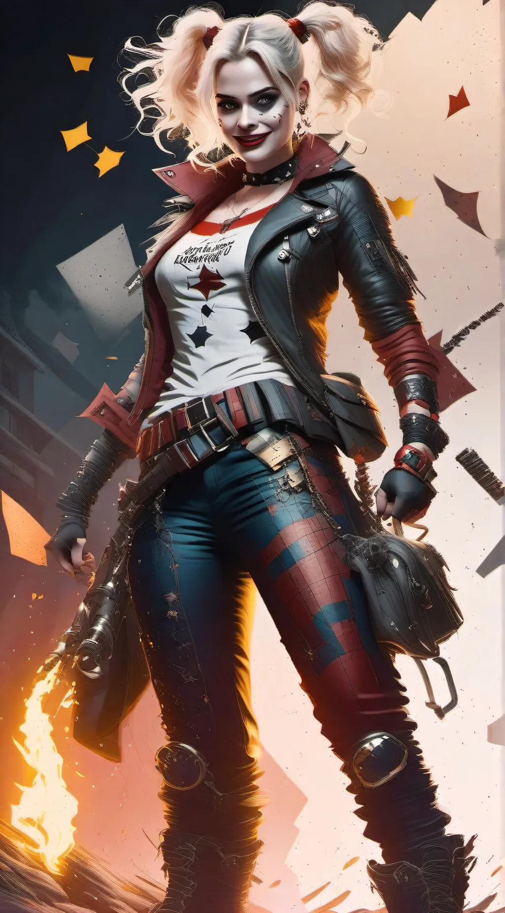 ai character: Harley Quinn background