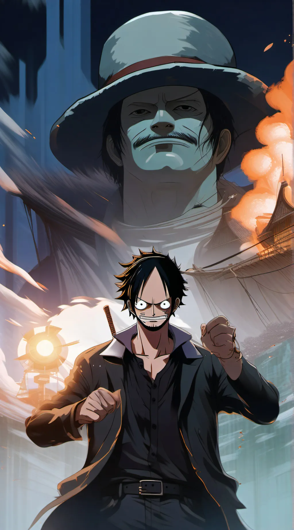 ai character: one piece background