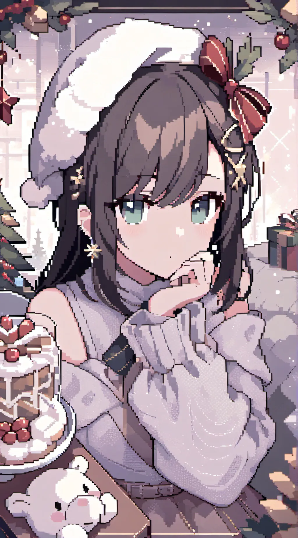 ai character: Christmas!!!!! background