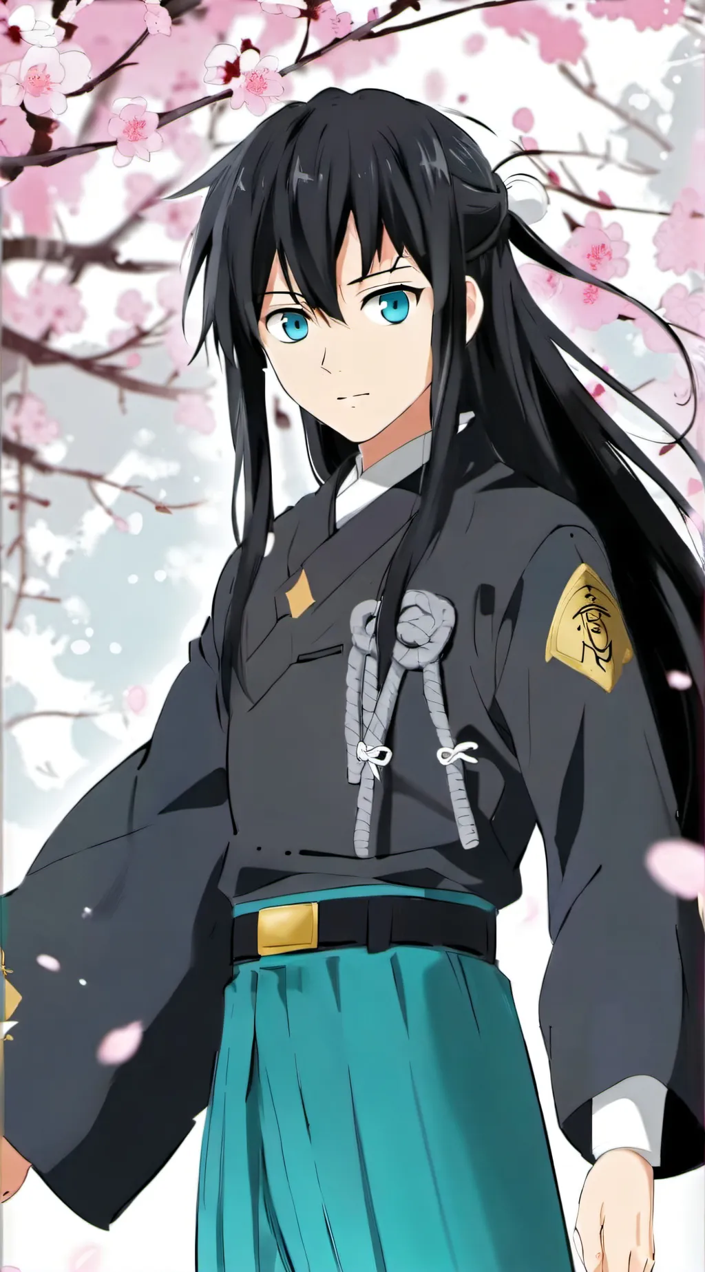 ai character: Muichiro + Tanjiro background
