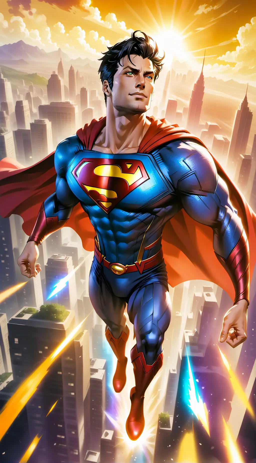 ai character: Super Man background