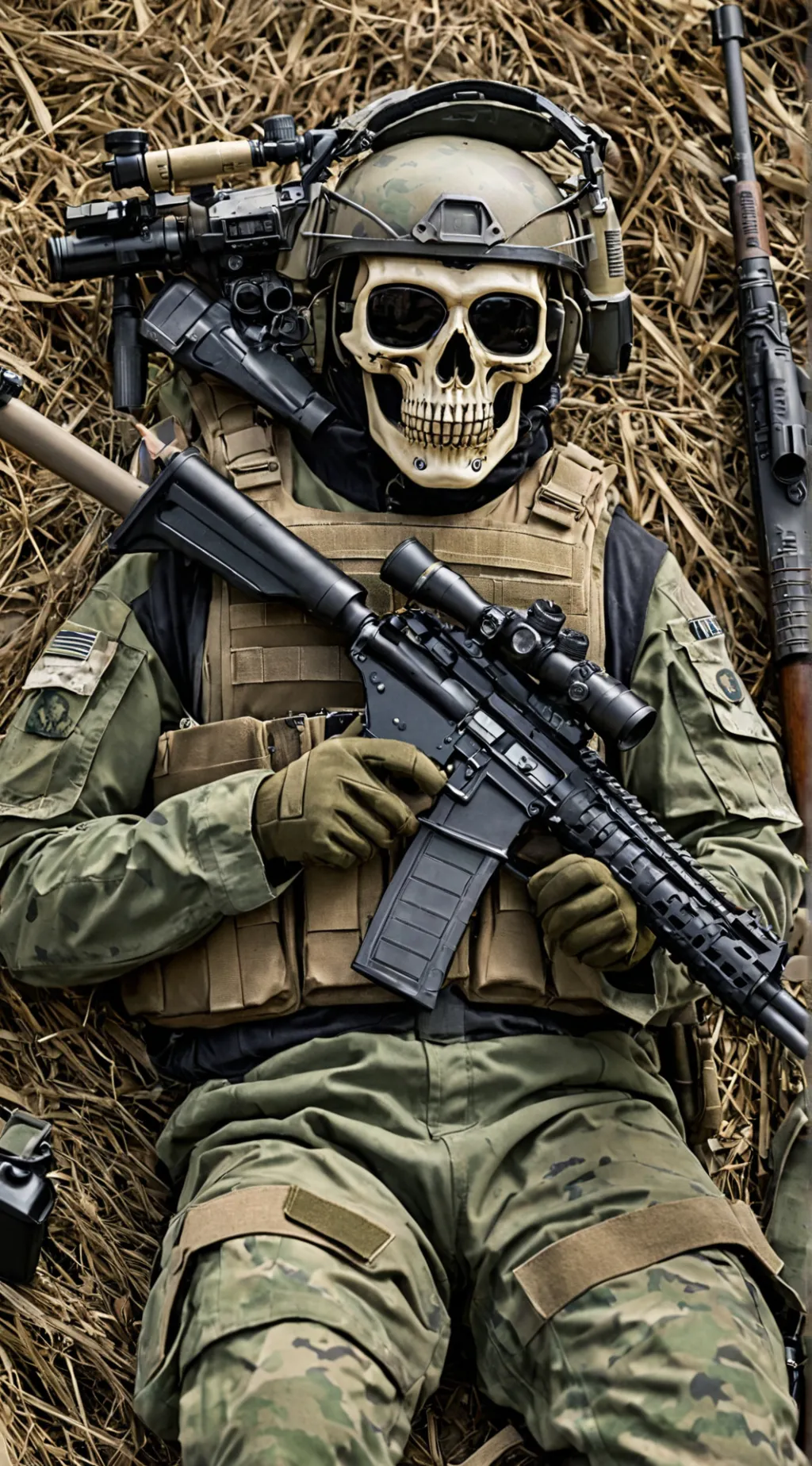 ai character: ghost COD background