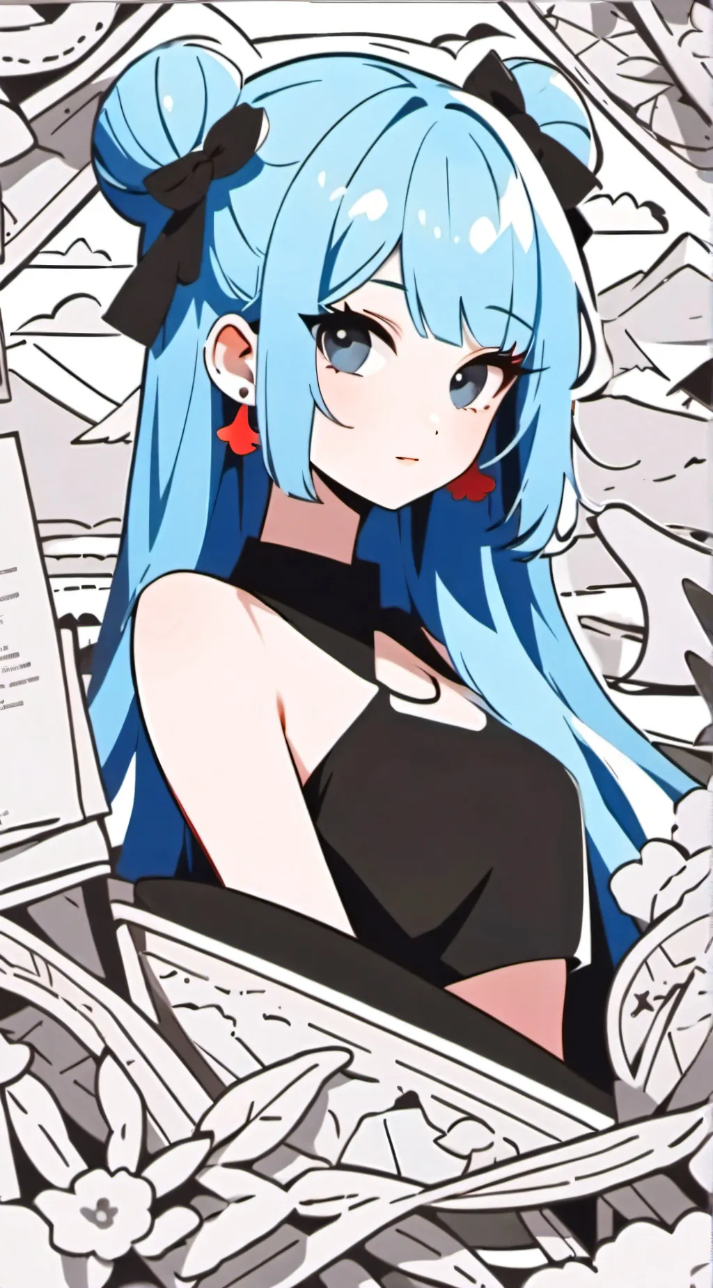 ai character: moon background